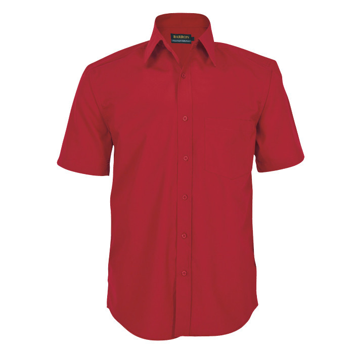 Mens Short Sleeve Basic Poly Cotton Lounge Shirt