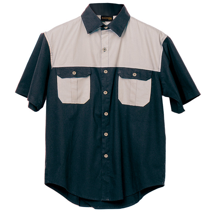 Mens Two Tone Bush Shirt