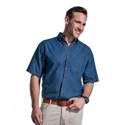 Denver Denim Shirt Short Sleeve Mens