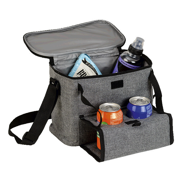 Cooler with Folding Cup Holders