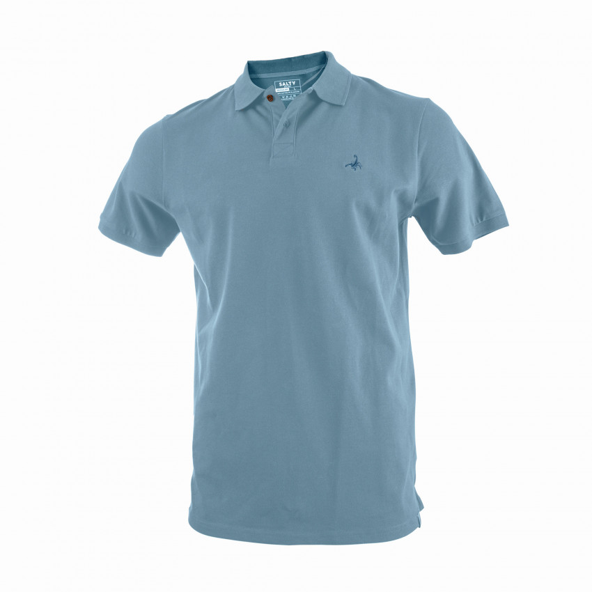 Country Cotton Stretch Golfer - Pale Blue