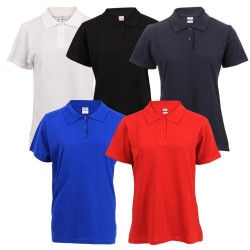 Ladies Polo Golf Shirt Fitted Pique 180gm