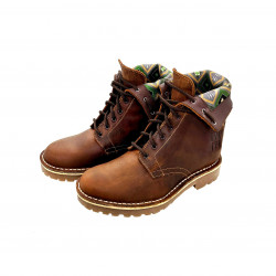 Moveme Traveler Boot - Brown Leather with Gum Sole