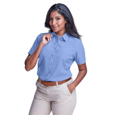 Ladies Short Sleeve Oxford Shirt